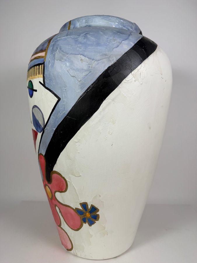Just Added - Large Hand Painted Ceramic Floor Vase 16W X 24H [Photo 6]