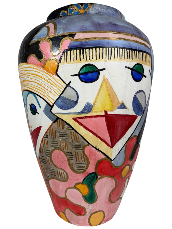 Just Added - Large Hand Painted Ceramic Floor Vase 16W X 24H