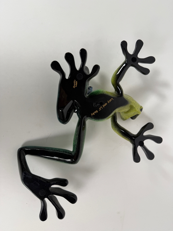 Just Added - Kitty's Critters Lucy And Lil' Ricky Resin Wall Frog Sculpture 12 X 11 [Photo 3]