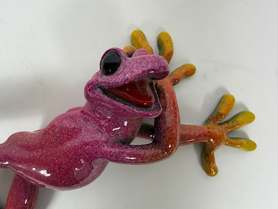 Just Added - Kitty's Critters Starlet 2006 Resin Wall Frog Sculpture 21 X 7 [Photo 2]