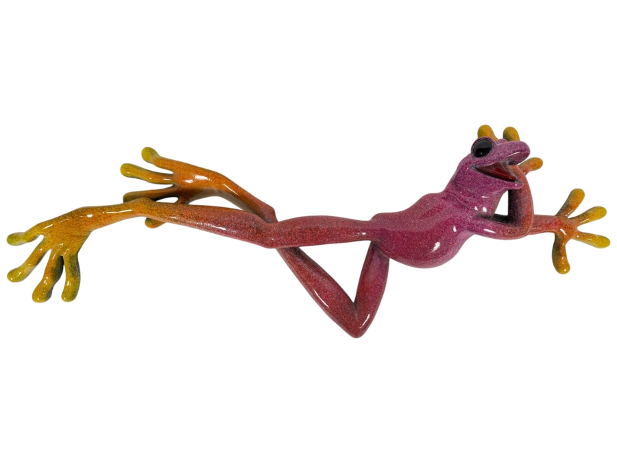 Just Added - Kitty's Critters Starlet 2006 Resin Wall Frog Sculpture 21 X 7