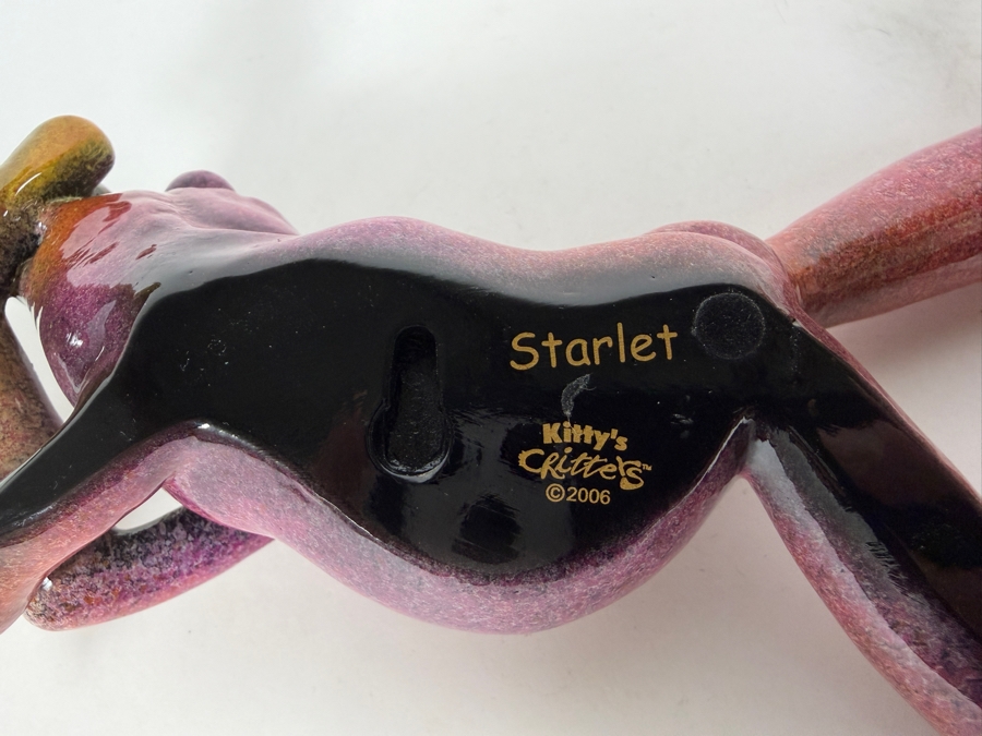 Just Added - Kitty's Critters Starlet 2006 Resin Wall Frog Sculpture 21 X 7 [Photo 4]