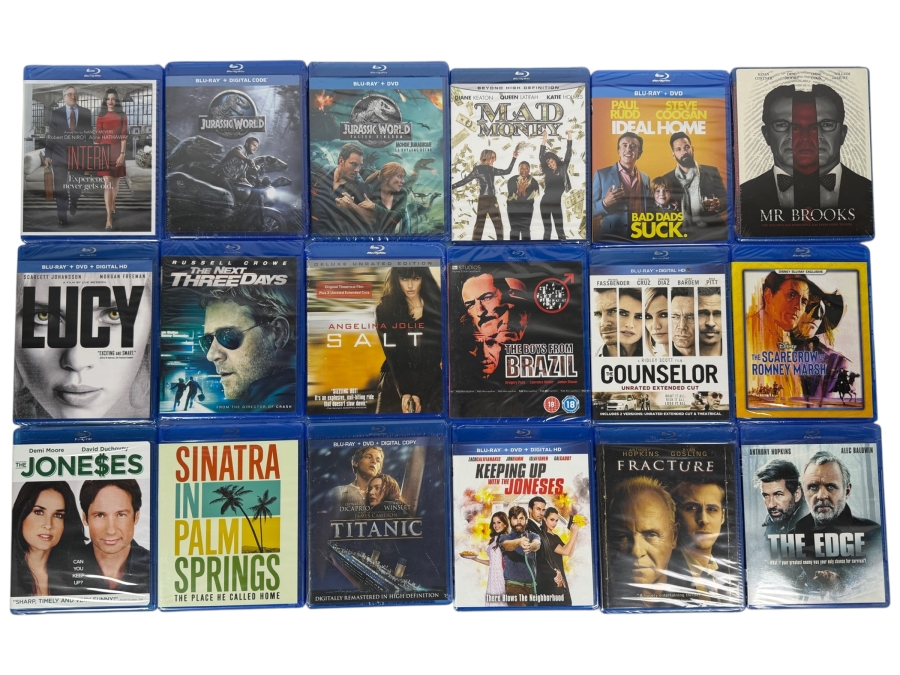 Just Added - (18) Factory Sealed Blu-Ray Movies