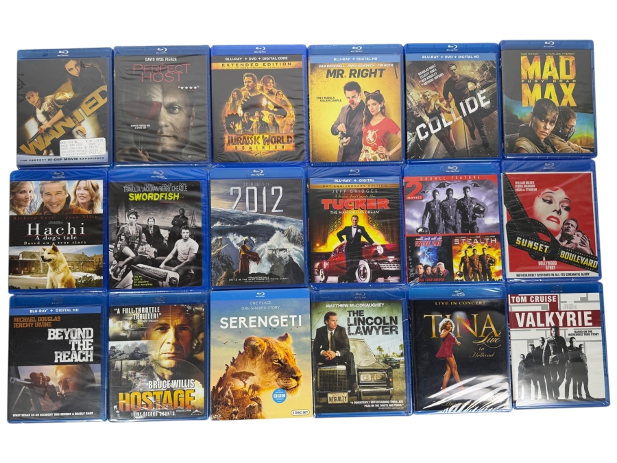 Just Added - (18) Factory Sealed Blu-Ray Movies