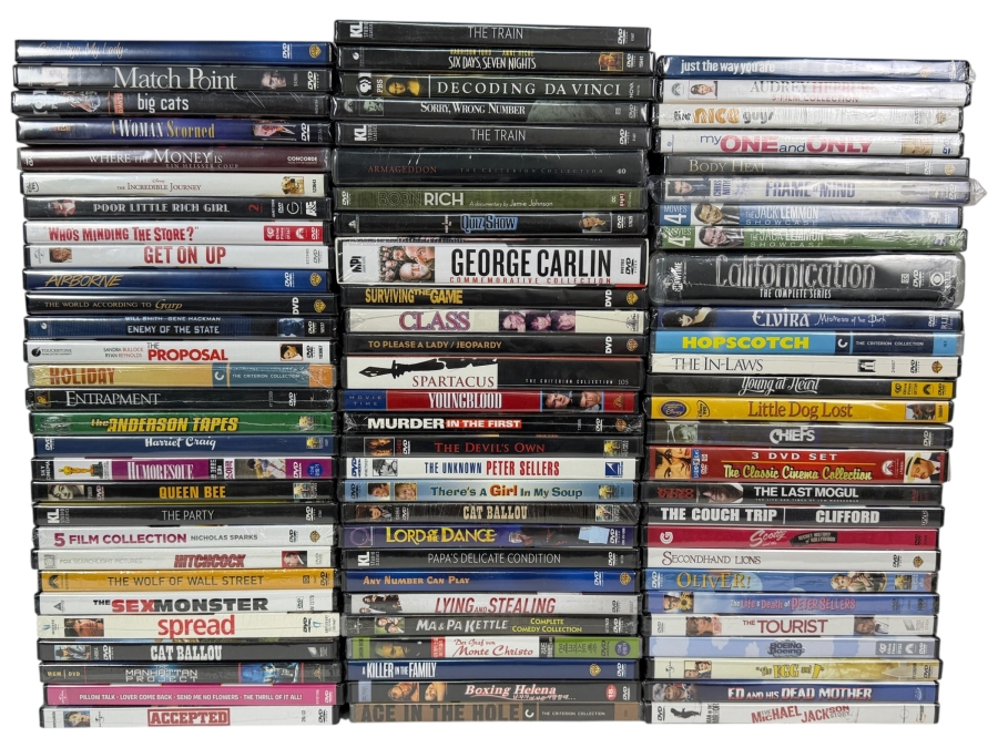 Just Added - (84) Factory Sealed DVD Movies - See Photos