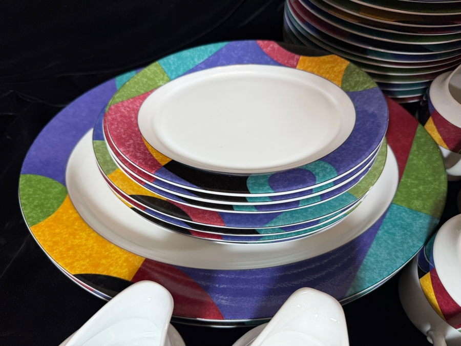 Just Added - Huge MIKASA California M5101 Currents China Service For Approximately 12 [Photo 9]