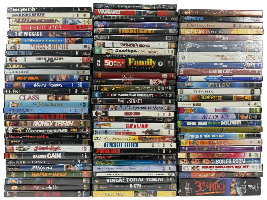 Just Added - (85) Factory Sealed DVD Movies - See Photos