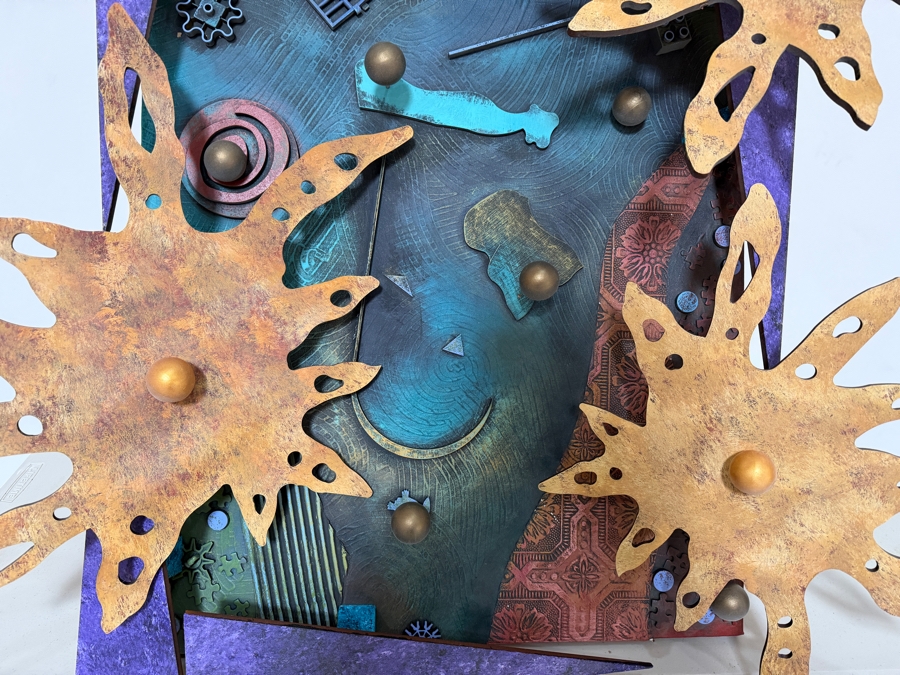 Just Added - Colorful Mixed-Media 3D Wall Artwork Artist Unknown 36W X 51H X 6D [Photo 5]