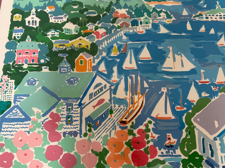Just Added - Framed John Botz Artist Signed Limited Edition Serigraph Print Of 'Secret Harbor' 40 X 33 Framed 45 X 38 [Photo 3]