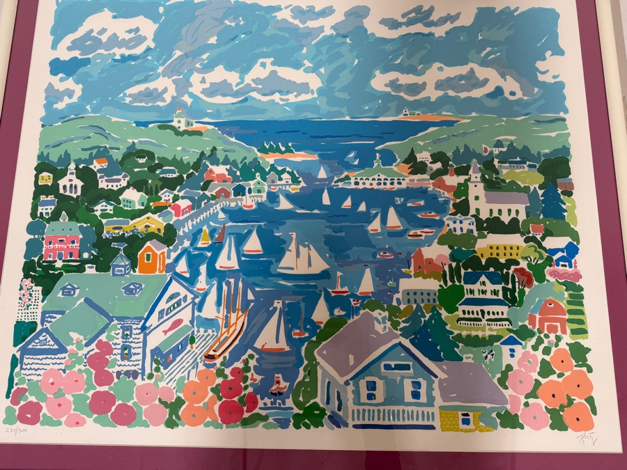 Just Added - Framed John Botz Artist Signed Limited Edition Serigraph Print Of 'Secret Harbor' 40 X 33 Framed 45 X 38 [Photo 2]