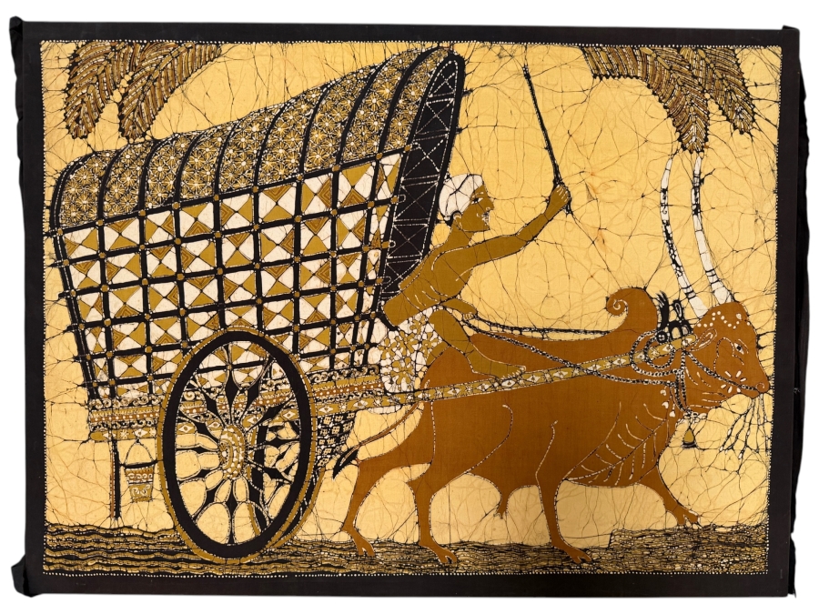 Just Added - Framed Batik Artwork 33.5W X 25H