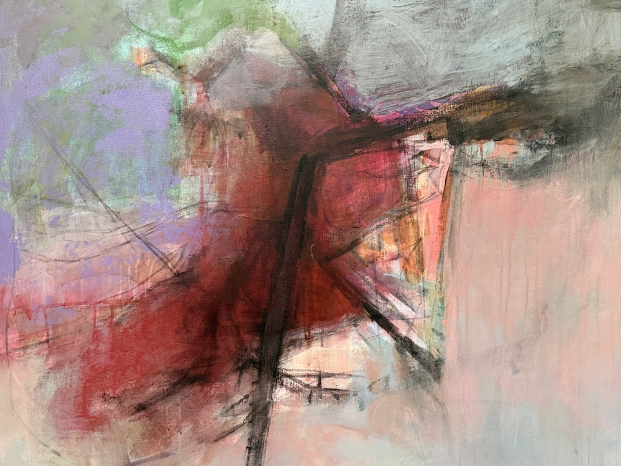 Just Added - Marlene Capell Original Acrylic Abstract Painting On Canvas Titled 'Untitled XXII' Dated 1988 Signed Lower Left 60' X 48' Retailed For $3,500 [Photo 6]