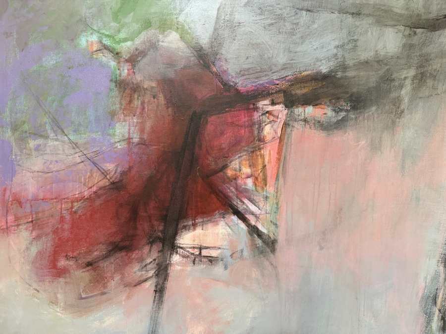 Just Added - Marlene Capell Original Acrylic Abstract Painting On Canvas Titled 'Untitled XXII' Dated 1988 Signed Lower Left 60' X 48' Retailed For $3,500 [Photo 3]