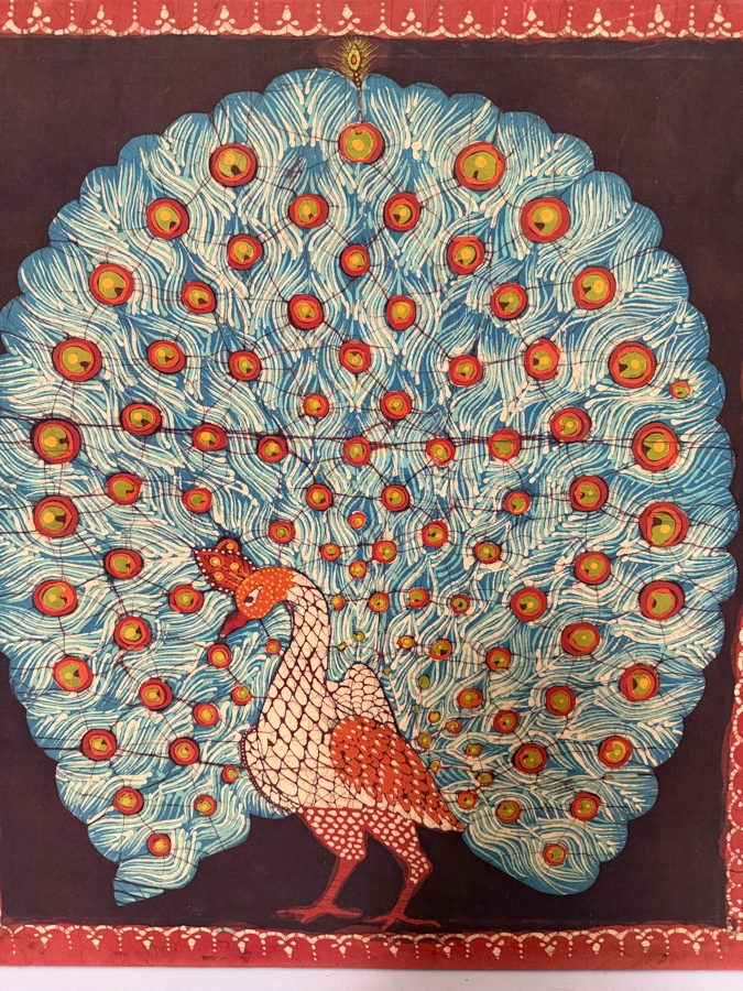 Just Added - Framed Batik Peacock Artwork 25.5W X 29H [Photo 2]
