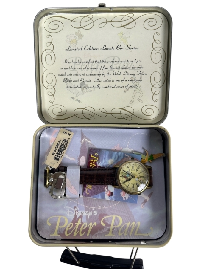 Disney Peter Pan Limited Edition Lunch Box Series Watch And Pin Set

