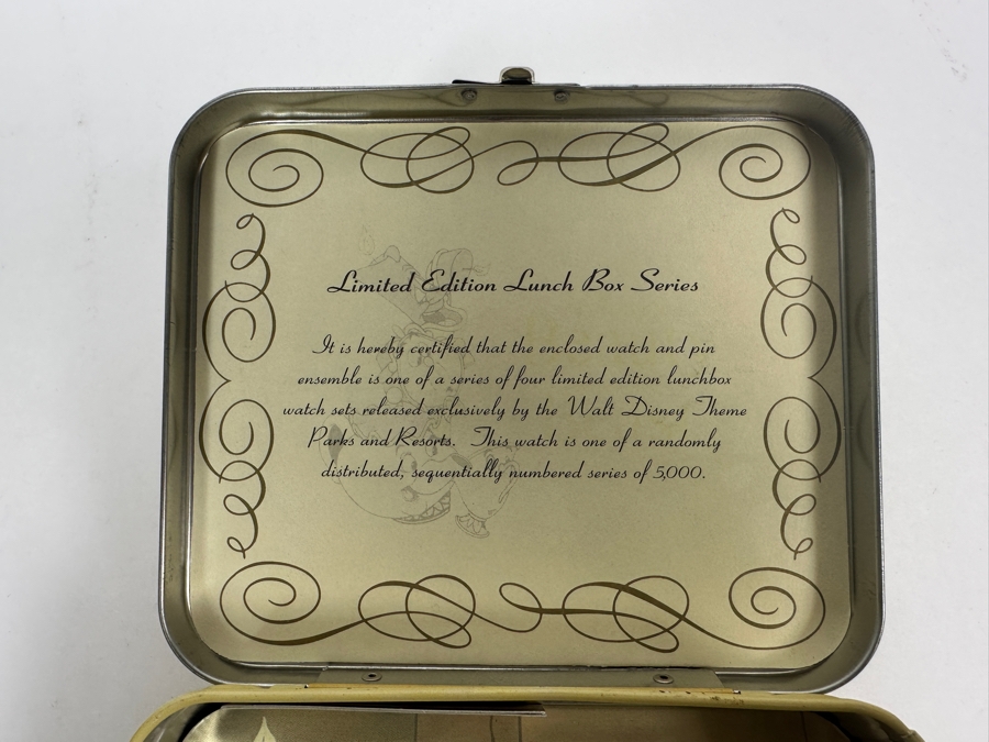 Disney Beauty And The Beast Limited Edition Lunch Box Series Watch And Pin Set [Photo 5]