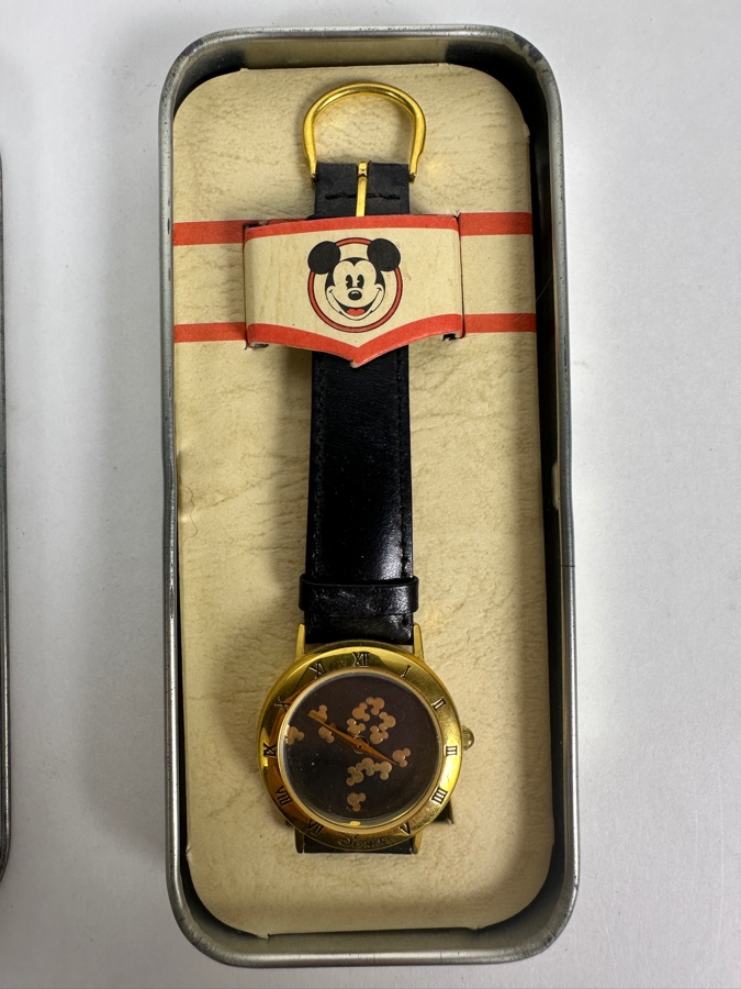 Disney Mickey Mouse Characters Collage Fossil Limited Edition Floating Mickey Icons Watch With Collector Tin [Photo 2]