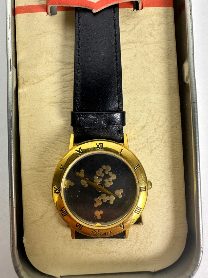 Disney Mickey Mouse Characters Collage Fossil Limited Edition Floating Mickey Icons Watch With Collector Tin [Photo 3]