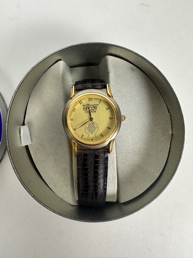 Disney Epcot Center Spaceship Earth Fossil Limited Edition Watch With Collector Tin [Photo 2]