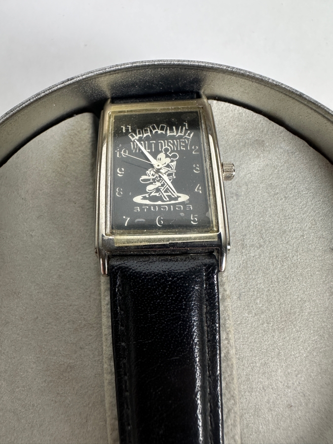 Disney Walt Disney Studios Director Mickey Mouse Limited Edition Fossil Tank Watch With Collector Tin
 [Photo 3]