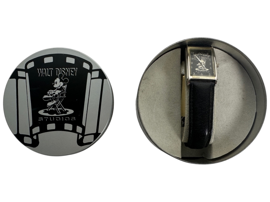 Disney Walt Disney Studios Director Mickey Mouse Limited Edition Fossil Tank Watch With Collector Tin
