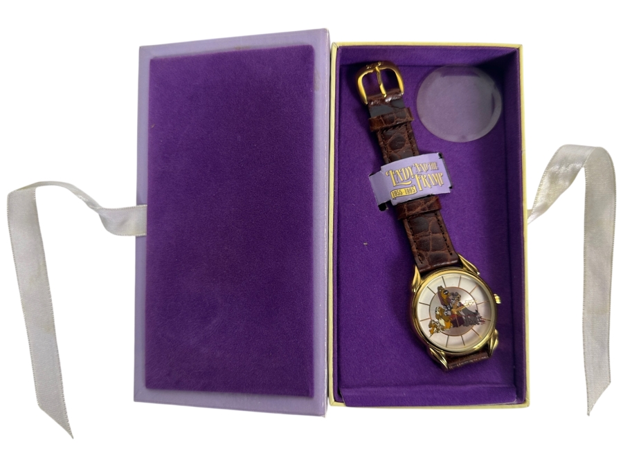 Disney Lady And The Tramp 40th Anniversary Limited Edition Fossil Watch With Purple Velvet Gift Box