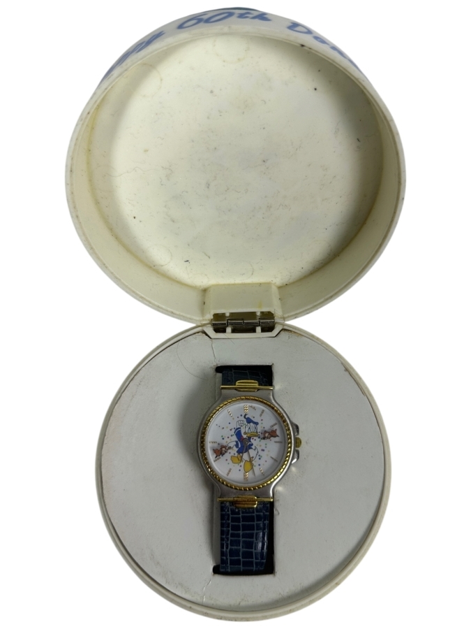 Disney Donald Duck 60th Anniversary Limited Edition Fossil Watch With Commemorative Display Case