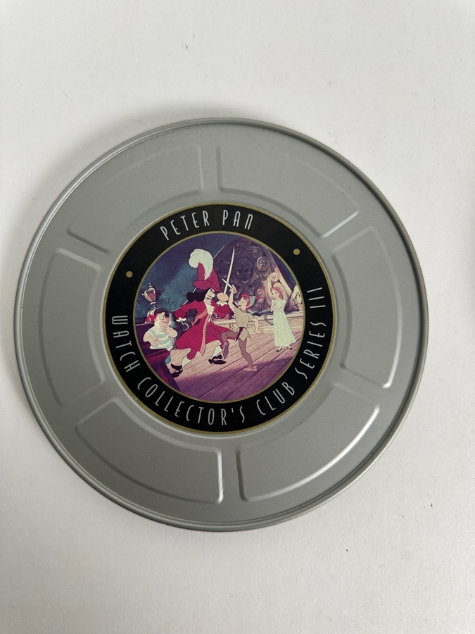 Disney Watch Collector Club Peter Pan Limited Edition Series III Fossil Watch And Pin Set With Film Reel Tin [Photo 5]