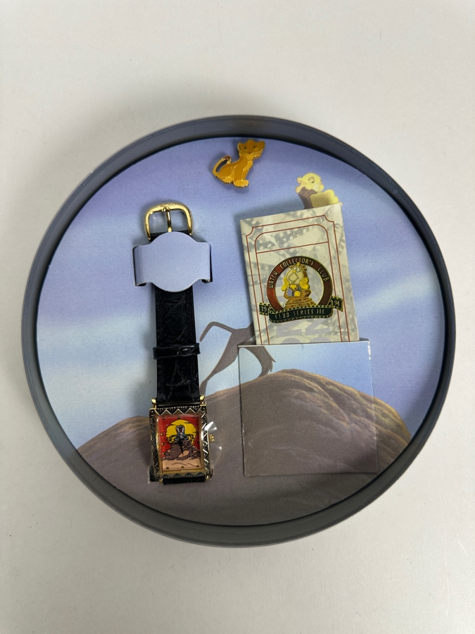 Disney The Lion King Watch Collectors Club Series III Rafiki And Simba Tank Watch With Collector Pin And Film Reel Tin [Photo 2]