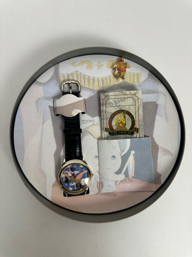 Disney Dumbo Watch Collectors Club Series III Fossil Limited Edition Watch And Pin Set With Film Reel Tin [Photo 2]