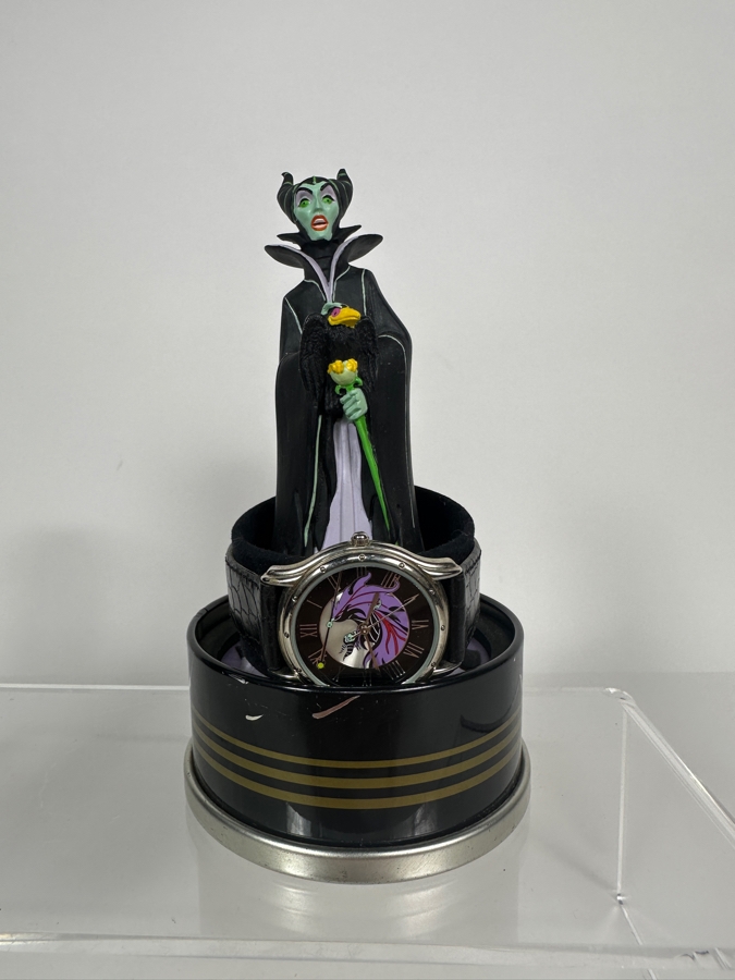 Disney Villains Maleficent Limited Edition Fossil Watch With Figural Stand And Collector Tin [Photo 2]