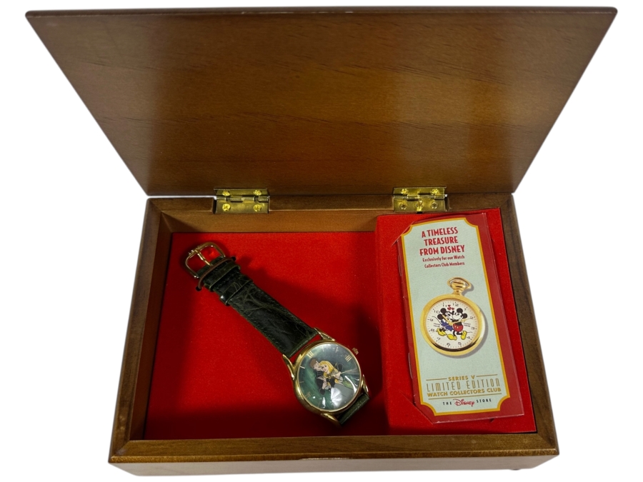 Disney Sleeping Beauty Aurora And Phillip Watch Collectors Club Series V Wristwatch With Music Box And Bonus Pocket Watch