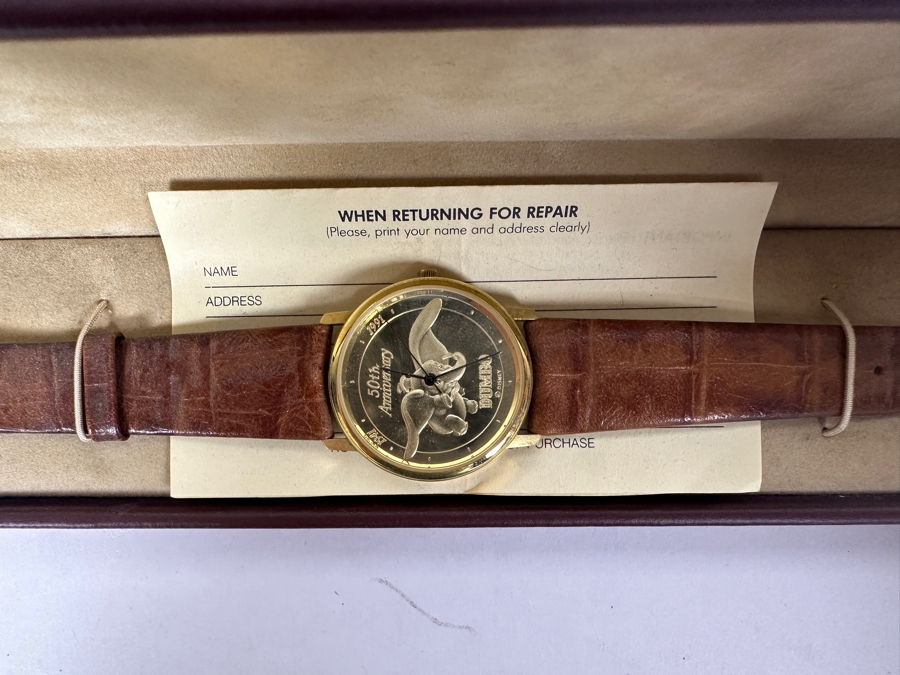 Disney Dumbo 50th Anniversary Limited Edition Pedre Watch With Original Display Case [Photo 2]