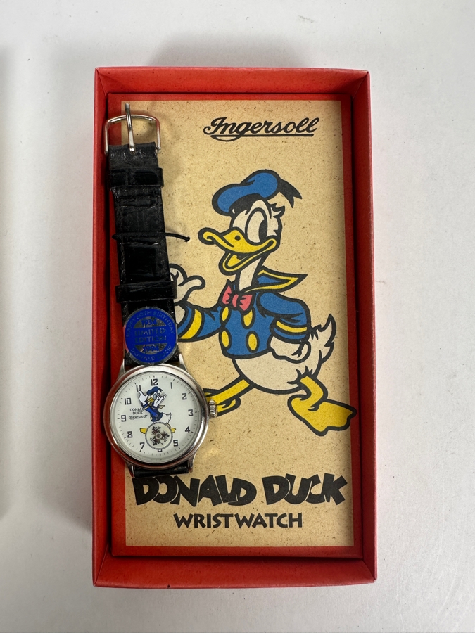 Disney Donald Duck Ingersoll Limited Edition Vintage Style Wristwatch With Commemorative Packaging [Photo 2]