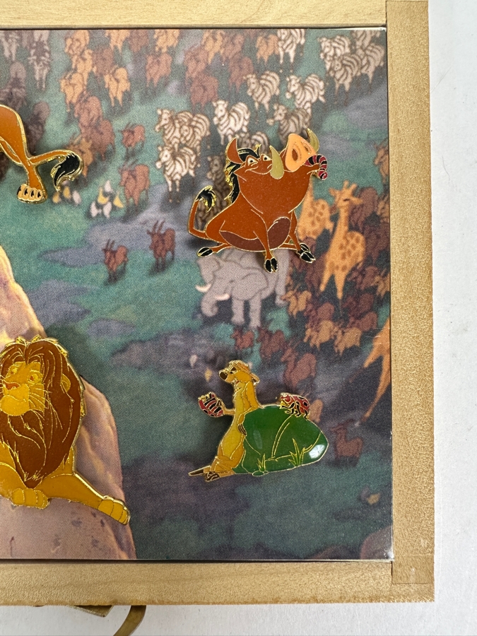 Disney The Lion King Commemorative Limited Edition Seven Piece Pin Set With Wooden Display Case [Photo 4]