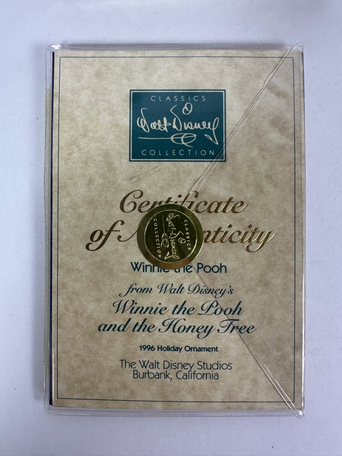 Disney Classics Walt Disney Collection Limited Edition Holiday Ornament Set Featuring Winnie The Pooh Magician Mickey And Dumbo With Certificates Of Authenticity [Photo 6]