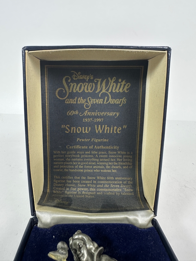 Disney Snow White And The Seven Dwarfs 60th Anniversary Limited Edition Pewter Figurine With Original Display Box [Photo 3]