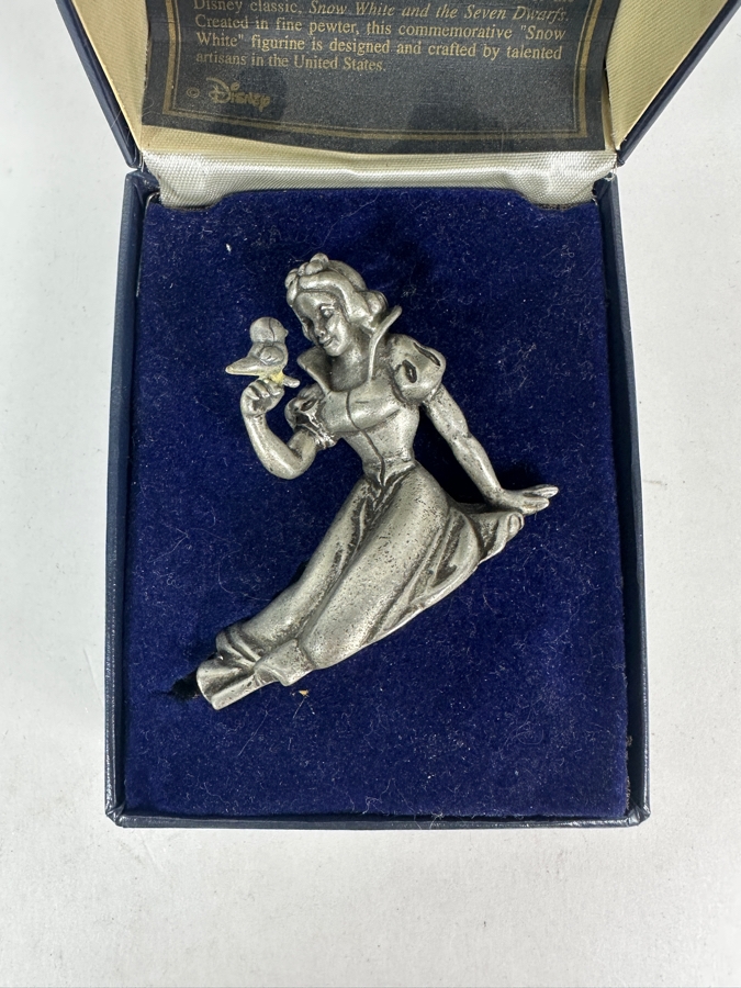 Disney Snow White And The Seven Dwarfs 60th Anniversary Limited Edition Pewter Figurine With Original Display Box [Photo 2]