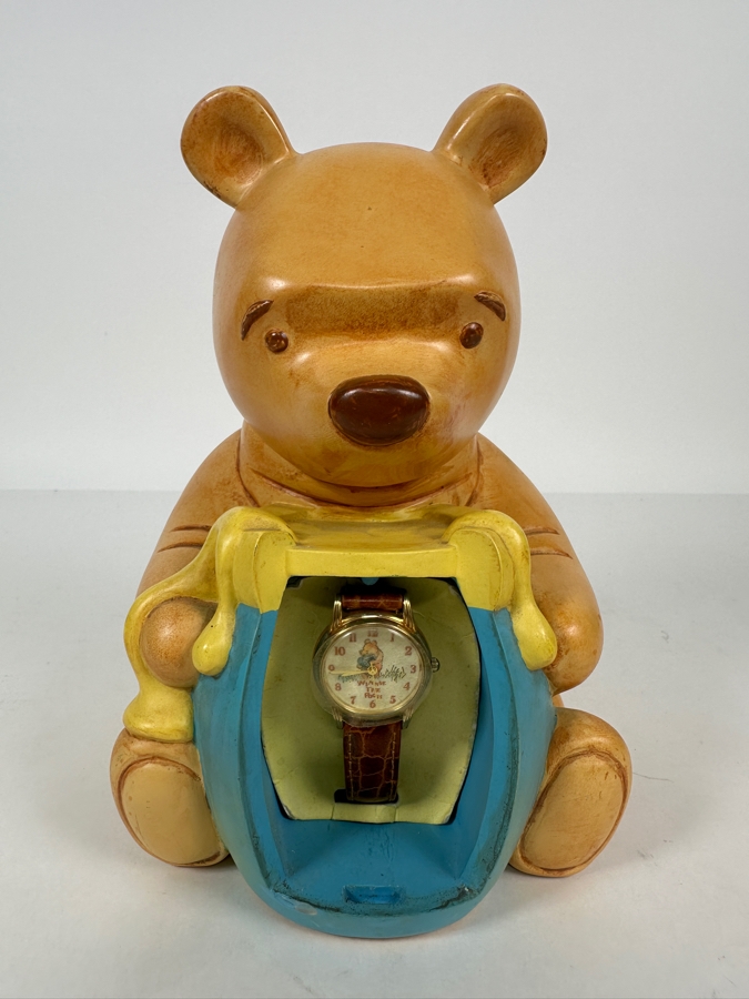 Disney Winnie The Pooh Limited Edition 5,000 Fossil Watch With Figural Hunny Pot Display Case [Photo 2]