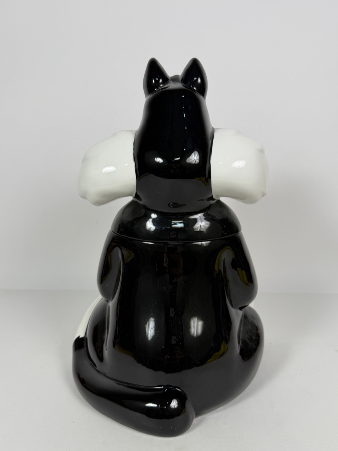 Just Added - Vintage 1997 Warner Bros. Looney Tunes Ceramic Cookie Jar Featuring Sylvester The Cat And Tweety Bird 13.5'H [Photo 3]