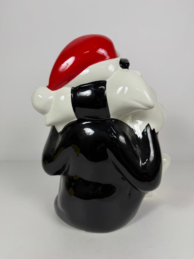 Just Added - Vintage 1998 Warner Bros. Looney Tunes Ceramic Cookie Jar Featuring Sylvester The Cat And Tweety Bird 13'H [Photo 5]
