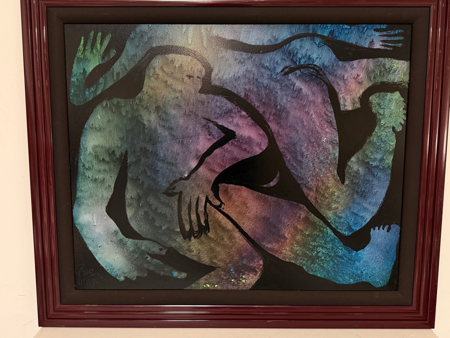 Gerrit Greve (1948-2024, Cardiff by the Sea, CA) Original Acrylic Painting On Board 1987 Signed Lower Left 39.5 X 31.5 Estimate $1,200 - $1,600 [Photo 3]