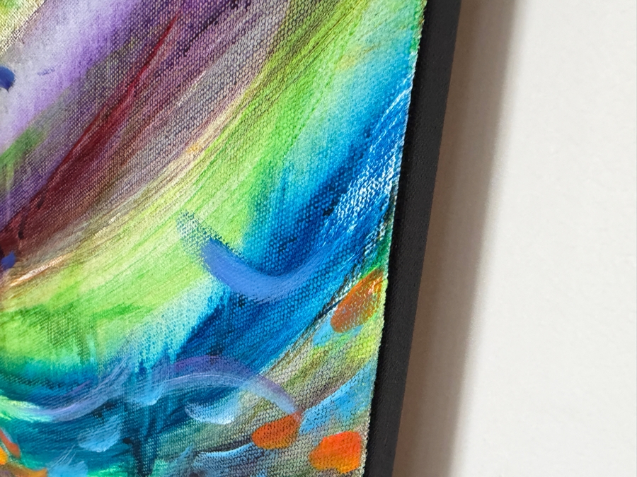 Gerrit Greve (1948-2024, Cardiff by the Sea, CA) Original Acrylic Painting On Canvas Titled 'Plants 002' 2019 Signed Lower Right And Verso 36 X 36 Estimate $1,300 - $1,600 [Photo 5]