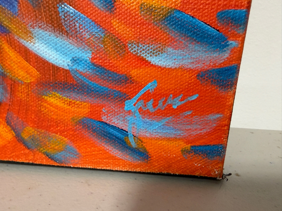 Gerrit Greve (1948-2024, Cardiff by the Sea, CA) Original Acrylic Painting On Canvas Titled 'Plants 002' 2019 Signed Lower Right And Verso 36 X 36 Estimate $1,300 - $1,600 [Photo 4]