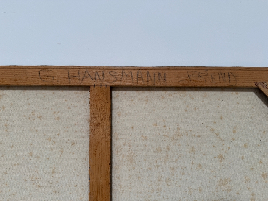 Gerrit Greve (1948-2024, Cardiff by the Sea, CA) Original Acrylic Painting On Canvas Titled 'Gary Hansmann Friend'  Signed Upper Left 36 X 40 Estimate $1,400 - $1,800 [Photo 9]