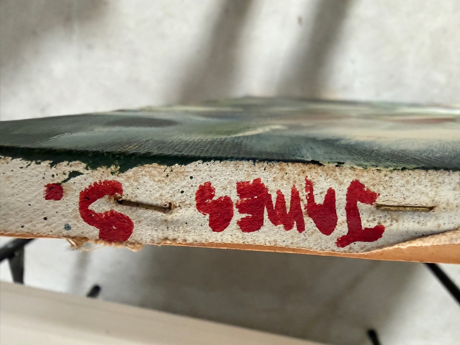 Gerrit Greve (1948-2024, Cardiff by the Sea, CA) Original Acrylic Painting On Canvas Titled 'James S.'  Signed Lower Right 30 X 40 Estimate $1,200 - $1,500 [Photo 7]