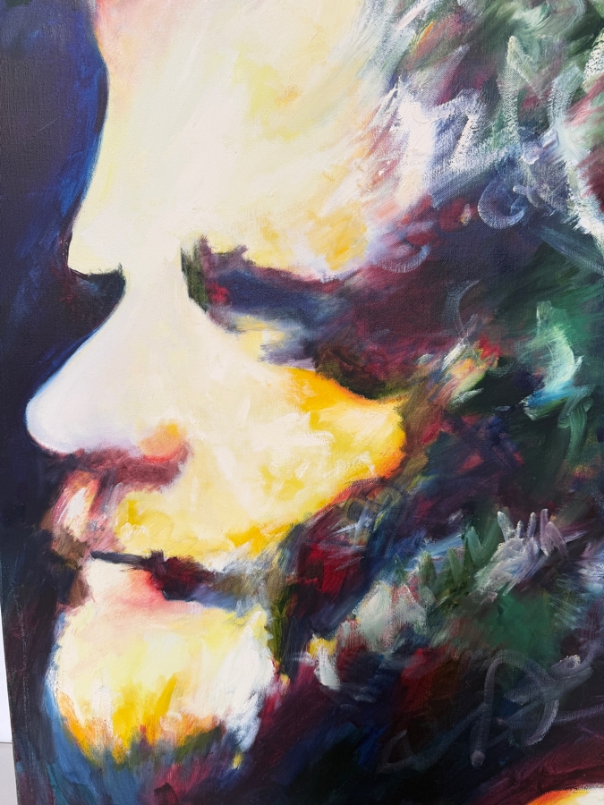 Gerrit Greve (1948-2024, Cardiff by the Sea, CA) Original Acrylic Painting On Canvas Titled 'James S.'  Signed Lower Right 30 X 40 Estimate $1,200 - $1,500 [Photo 2]
