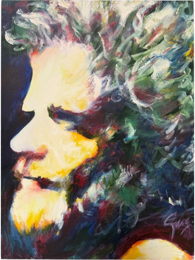 Gerrit Greve (1948-2024, Cardiff by the Sea, CA) Original Acrylic Painting On Canvas Titled 'James S.'  Signed Lower Right 30 X 40 Estimate $1,200 - $1,500