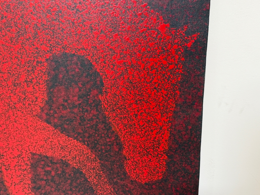 Gerrit Greve (1948-2024, Cardiff by the Sea, CA) Original Acrylic Painting On Canvas Titled 'Impatient Stance'  Signed Lower Right 40 X 30 Estimate $1,200 - $1,500 [Photo 2]