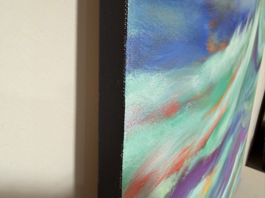 Gerrit Greve (1948-2024, Cardiff by the Sea, CA) Original Acrylic Painting On Canvas Titled 'Purple Waters' 2019 Signed Verso 36 X 36 Estimate $1,300 - $1,600 [Photo 4]